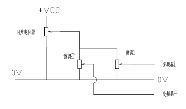 两个电位器同步两个变频